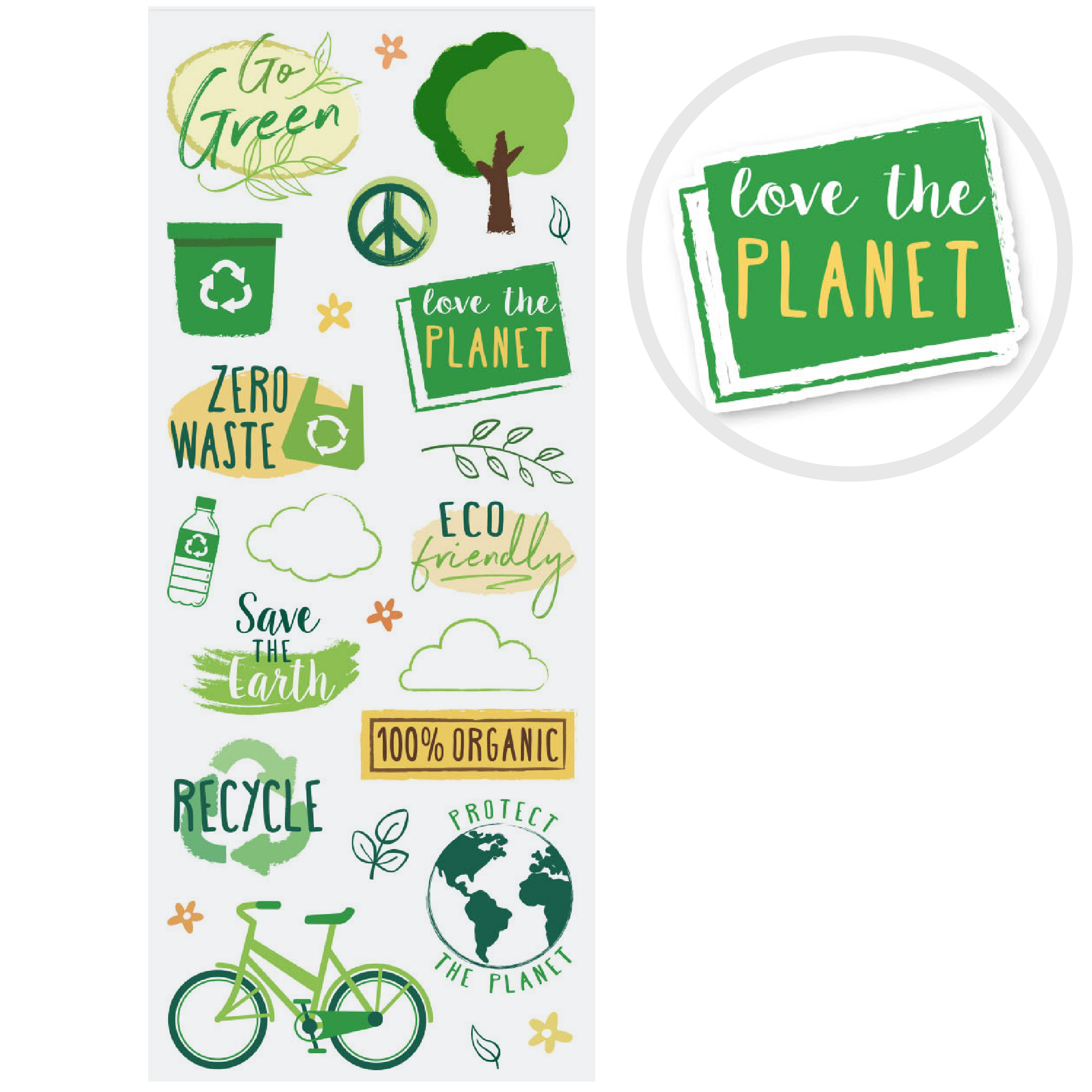 Sea Green MultiCraft Paper Craft Sticker: Classic Themes 'Clear' Photo Safe-Go Green 12.7x30.5cm Paper Craft