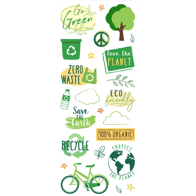 Dark Khaki MultiCraft Paper Craft Sticker: Classic Themes 'Clear' Photo Safe-Go Green 12.7x30.5cm Paper Craft