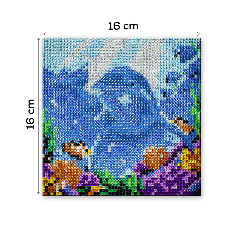 Steel Blue MultiCraft Craft Medley Kit: DIY Diamond Painting Kit-Dolphin Adult Craft Kit