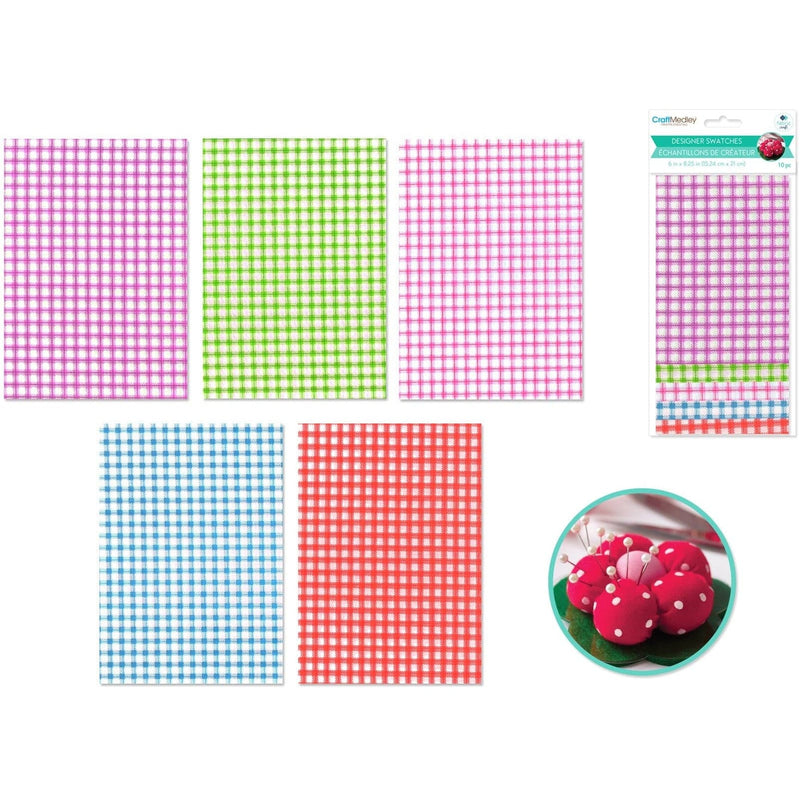 MultiCraft Fabric Designer SwatchesGingham Patch 10ct, A5, 15.24x21cm MultiCraft Fabric Designer SwatchesGingham Patch 10ct, A5, 15.24x21cm