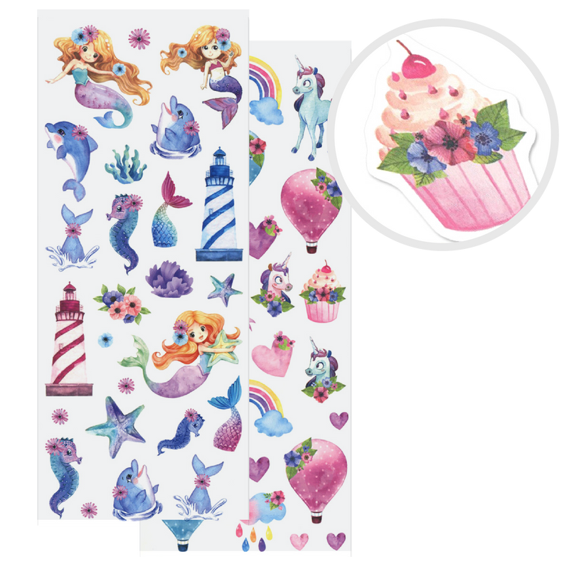 Misty Rose MultiCraft Paper Craft Sticker: 2-Sticker Themed Set-Fantasia 12.7x30.5cm Paper Craft