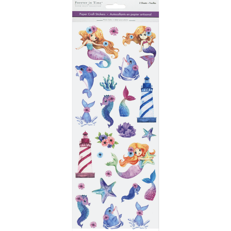 White Smoke MultiCraft Paper Craft Sticker: 2-Sticker Themed Set-Fantasia 12.7x30.5cm Paper Craft