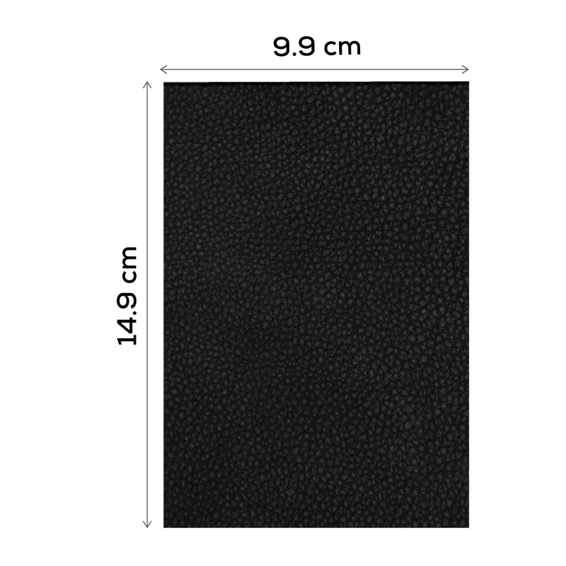 Black MultiCraft Fabric Designer Swatches-Faux Leather Assorted Classics 15x9.9cm (5 Piece) Craft Basics