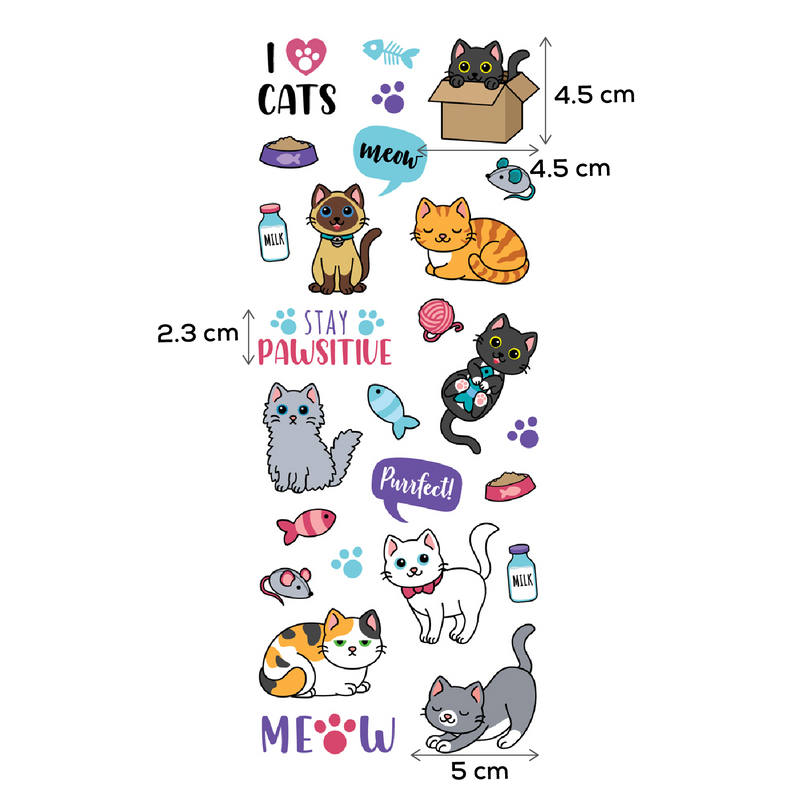 Dark Gray MultiCraft Paper Craft Sticker: Classic Themes 'Clear' Photo Safe-Cat Life 12.7x30.5cm Paper Craft