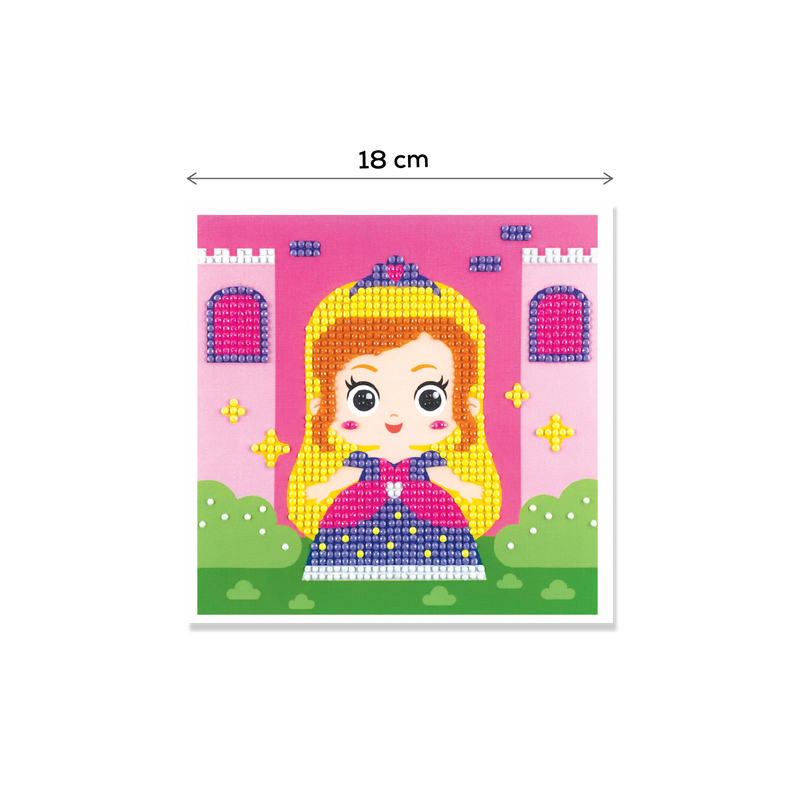 Light Pink MultiCraft Krafty Kids Kit: DIY Diamond Art Kit-Princess Adult Craft Kit