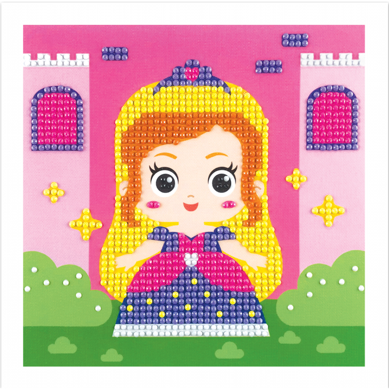 Light Pink MultiCraft Krafty Kids Kit: DIY Diamond Art Kit-Princess Adult Craft Kit