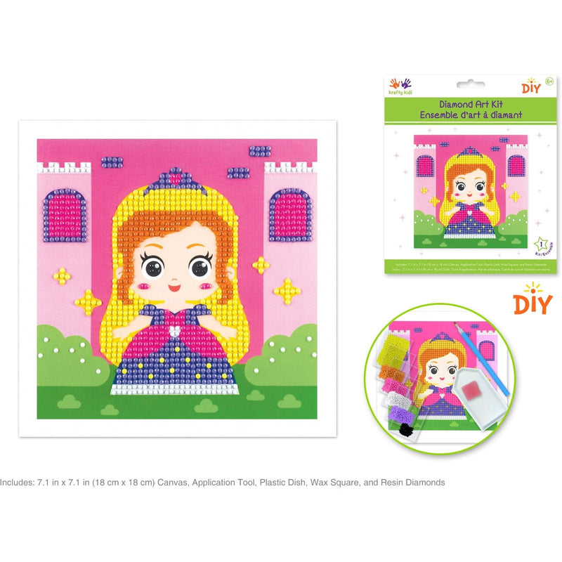 Thistle MultiCraft Krafty Kids Kit: DIY Diamond Art Kit-Princess Adult Craft Kit