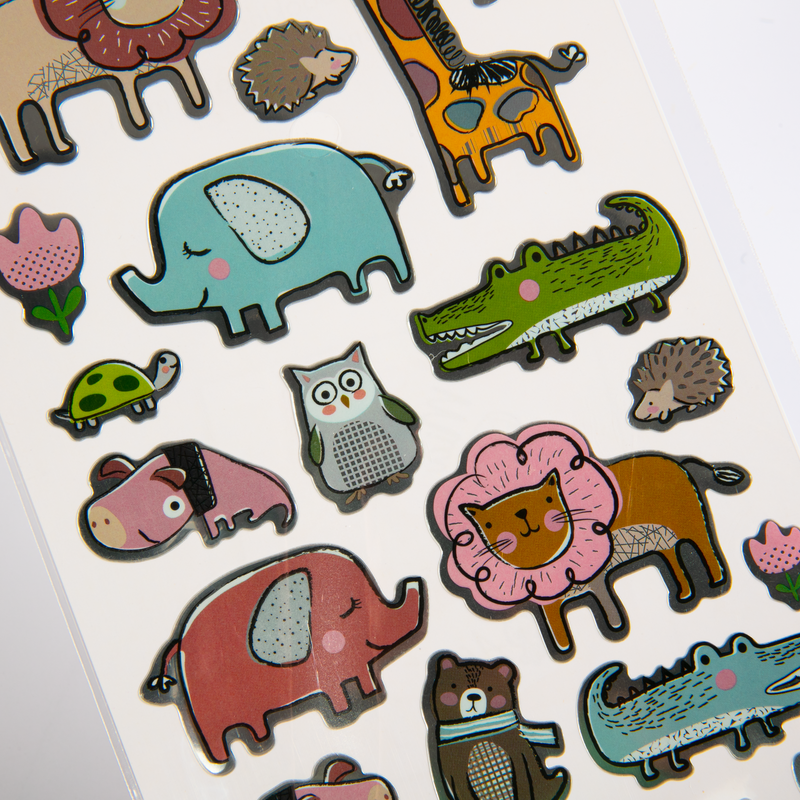 Dark Slate Gray MultiCraft Paper Craft Stickers: Foil Icons 3D-Animal Pals 12.1x30.5cm Paper Craft