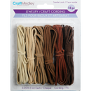 Light Gray MultiCraft Jewellery Craft Cord: Suede Look-Assorted Leatherette, 18m, (6 Colours) Jewelry Making