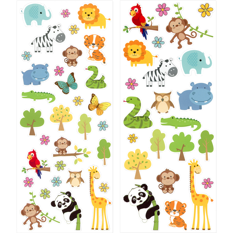 Dark Khaki MultiCraft Paper Craft Sticker: 2-Sticker Themed Set-Baby Animals 12.7x30.5cm Paper Craft