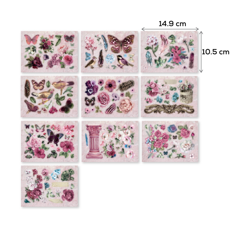 MultiCraft Die Cut PadsRose 10.4x14.7cm, 2x10 Designs (20 Sheets) MultiCraft Die Cut PadsRose 10.4x14.7cm, 2x10 Designs (20 Sheets)