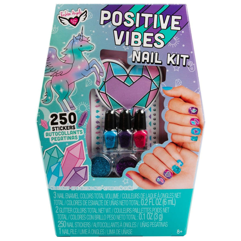 Light Slate Gray Positive Vibes Nail Kit Kids Craft Kits