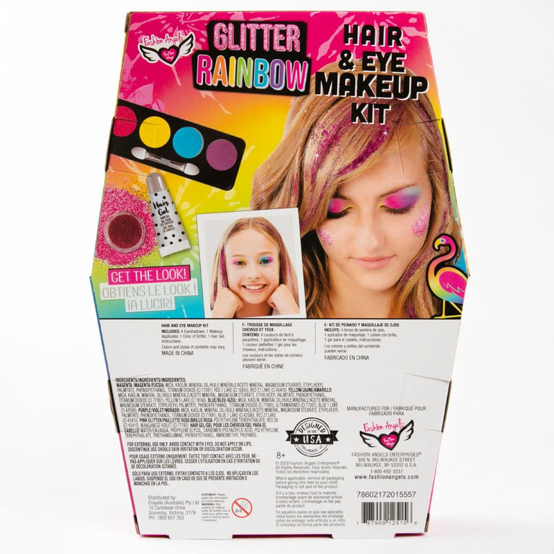 Antique White Glitter Rainbow Eye Make Up Kit Kids Craft Kits