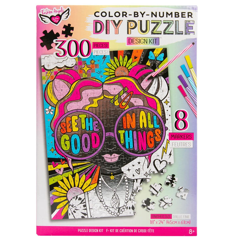 Light Gray Color By Number - DIY Puzzle Kids Craft Kits
