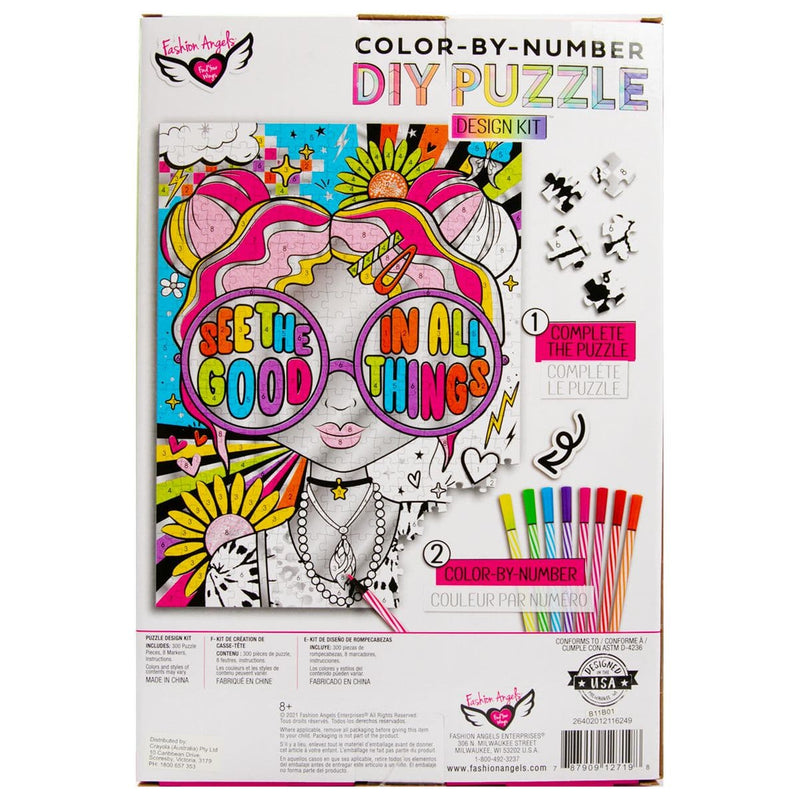 Light Gray Color By Number - DIY Puzzle Kids Craft Kits