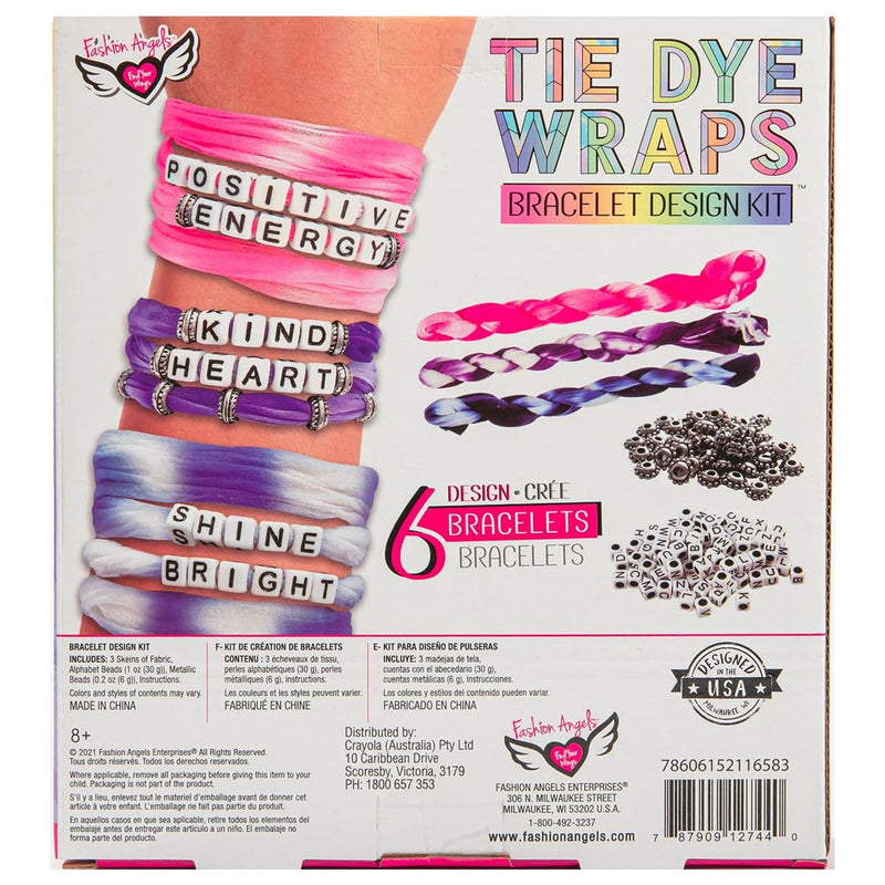 Light Gray Tie Dye Wrap Bracelets Kit Kids Craft Kits