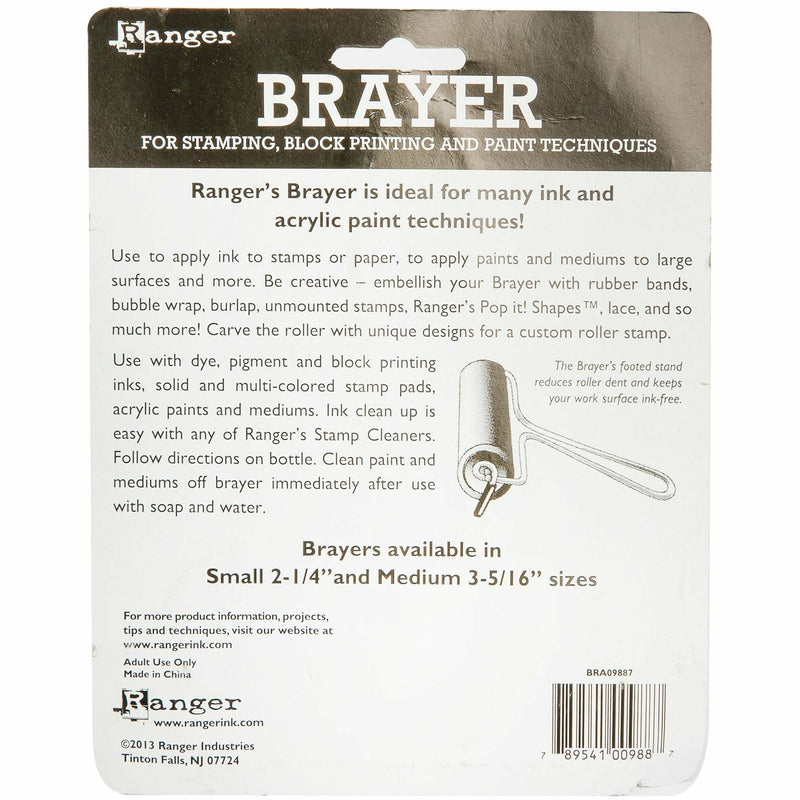 White Smoke Ranger Inky Roller Brayer 8.4cm -Medium Block & Lino Printing