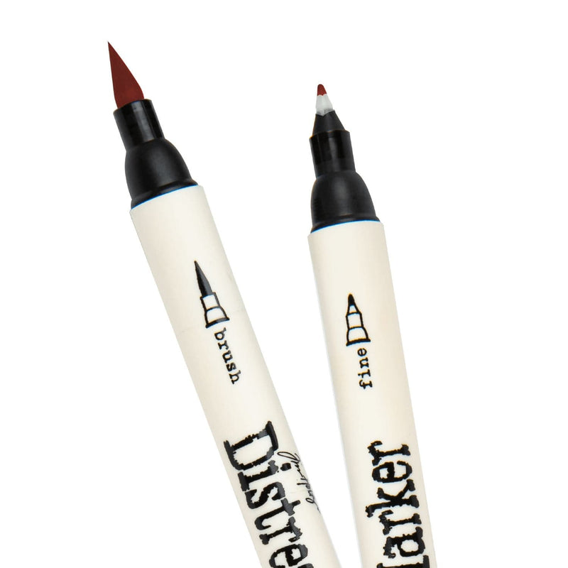 Dark Slate Gray Tim Holtz Distress Dual Tip Marker Ripe Persimmon Pens and Markers