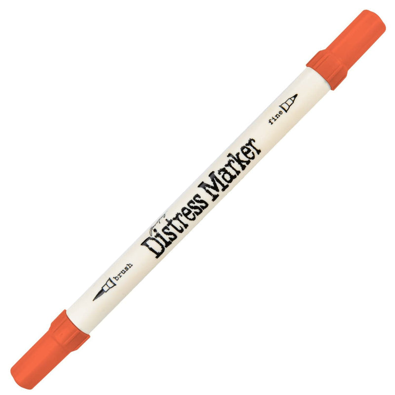 Antique White Tim Holtz Distress Dual Tip Marker Ripe Persimmon Pens and Markers