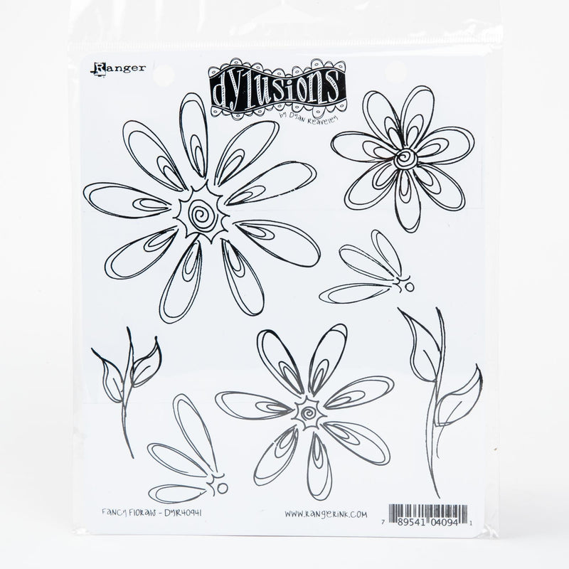 White Smoke Dyan Reaveley's Dylusions Cling Stamp Collections 21x17.5cm - Fancy Florals Stamp Pads
