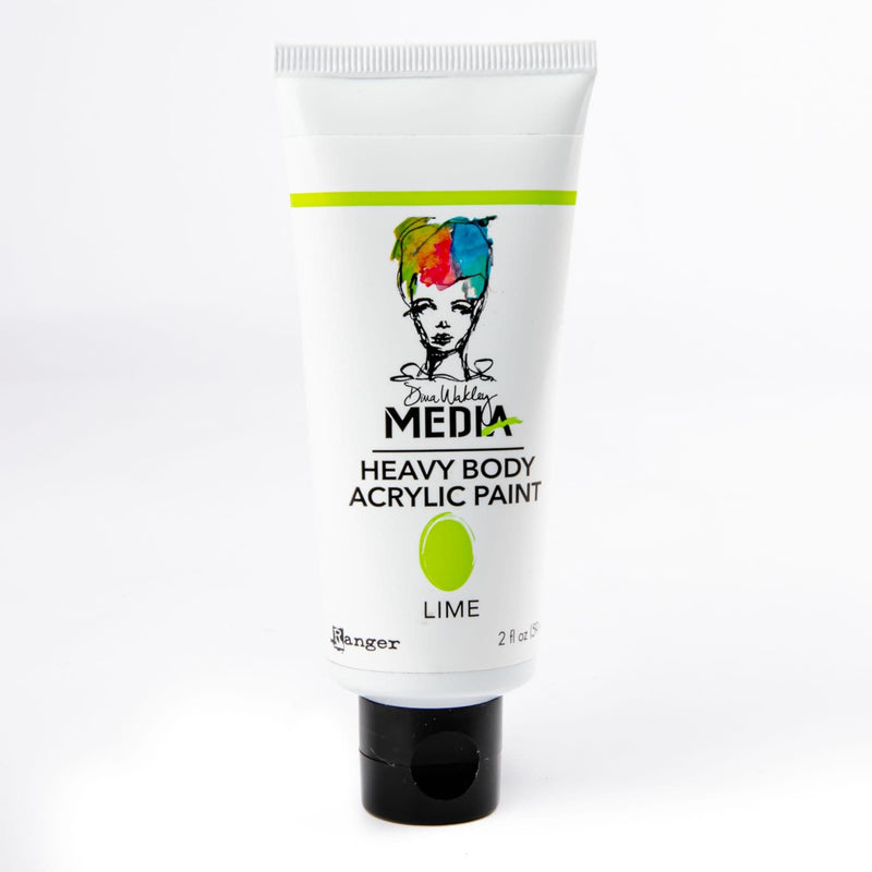 Yellow Green Dina Wakley Media Heavy Body Acrylic Paint 57ml-Lime Acrylic Paints