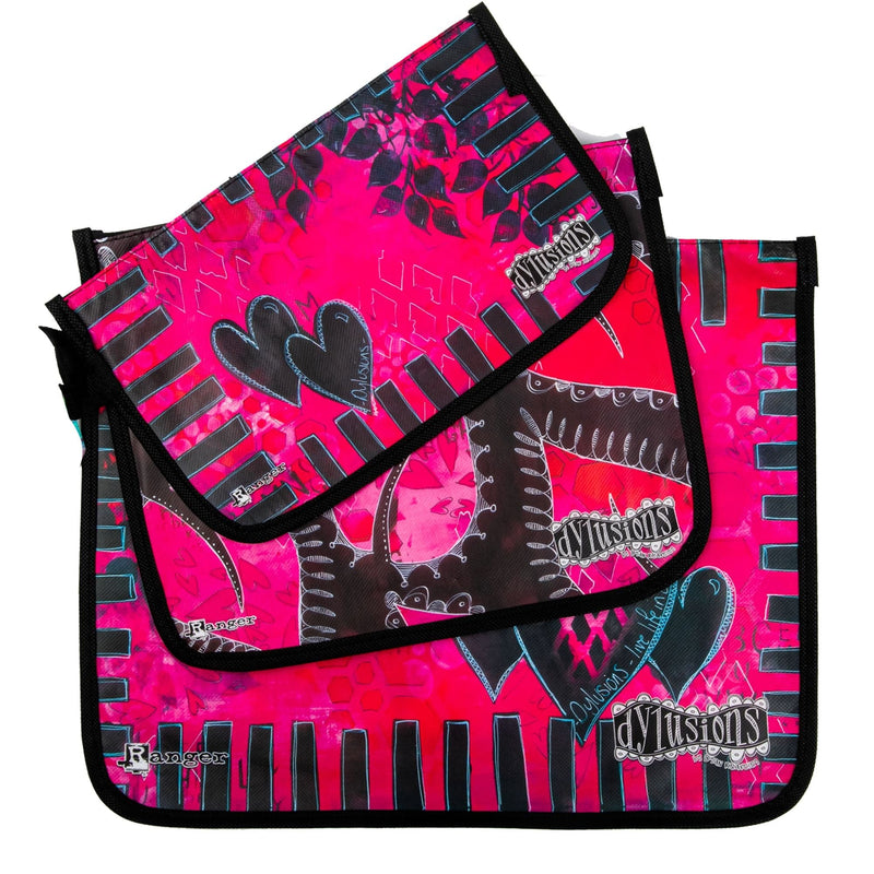 Deep Pink Dylusions Designer Accessory Bag Set Planners and Journals