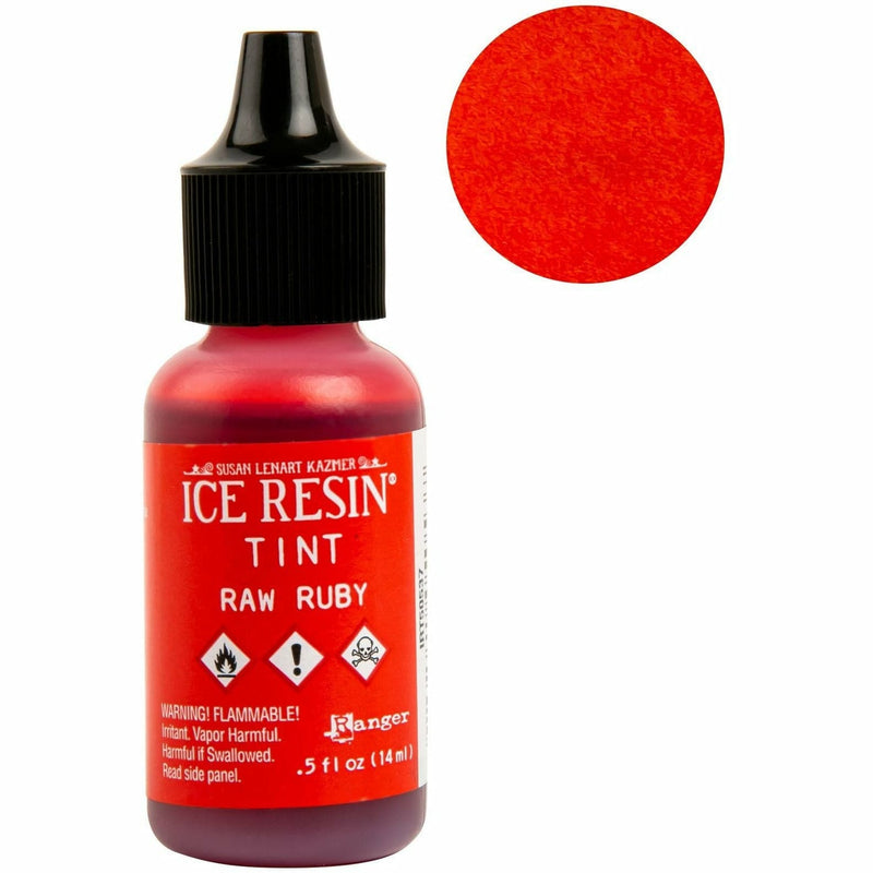 Red Ice Resin Tints 14ml - Raw Ruby Resin Dyes Pigments and Colours