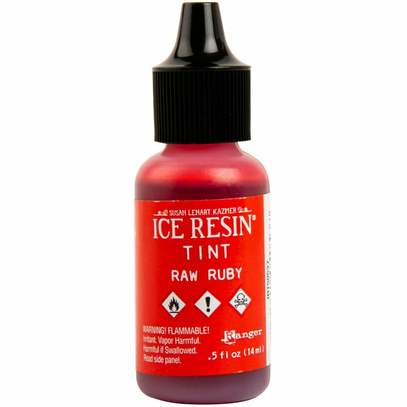 Red Ice Resin Tints 14ml - Raw Ruby Resin Dyes Pigments and Colours