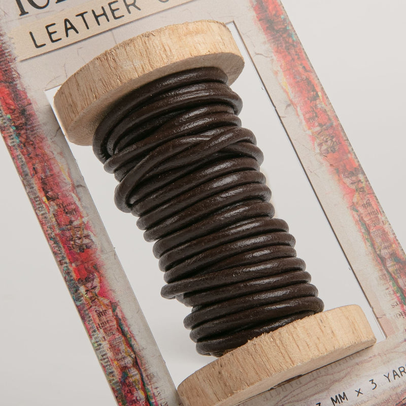 Dark Slate Gray Ice Resin Leather Cording Soft 3mm - Dark Brown Resin Jewelry Making