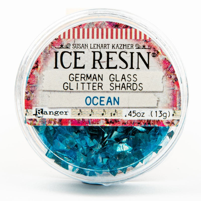 Antique White Ice Resin Glass Glitter Shards - Ocean - 13 grams Resin Mix Ins