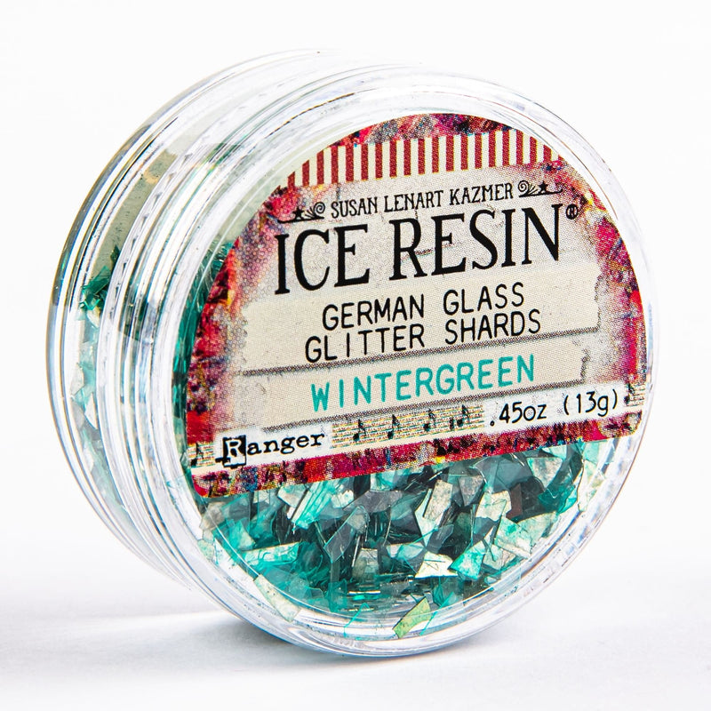 Antique White Ice Resin Glass Glitter Shards - Wintergreen - 13 grams Resin Mix Ins