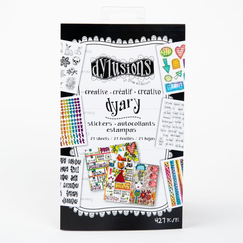 White Smoke Dyan Reaveley's Dylusions Creative Dyary Sticker Book Planners and Journals