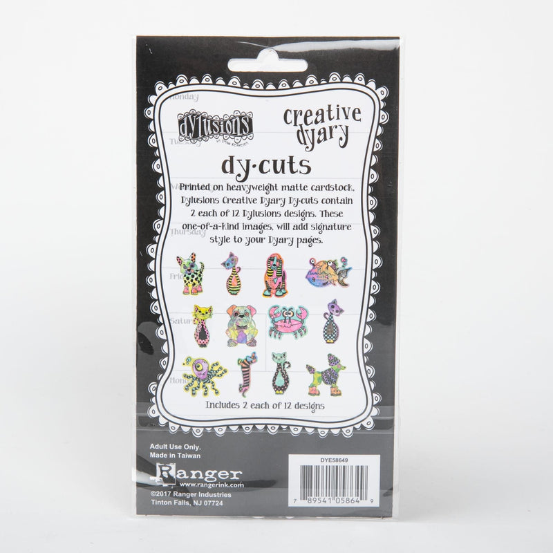 White Smoke Dyan Reaveley's Dylusions Creative Dyary Die Cuts-58649 Planners and Journals