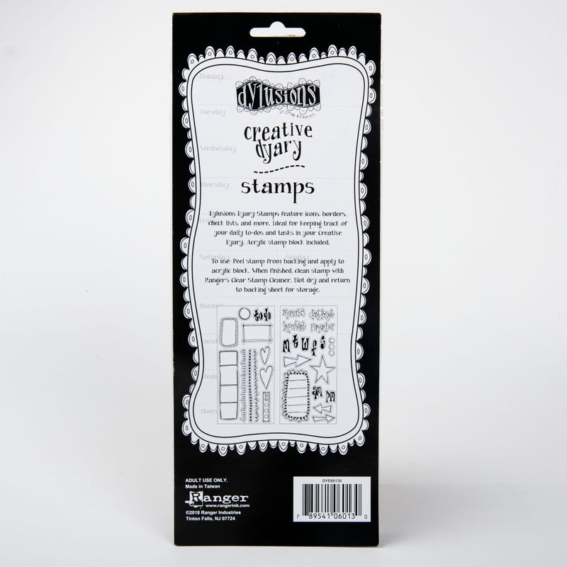 Gray Dyan Reaveley's Dylusions Creative Dyary Stamp Set - Set 2 Stamp Pads