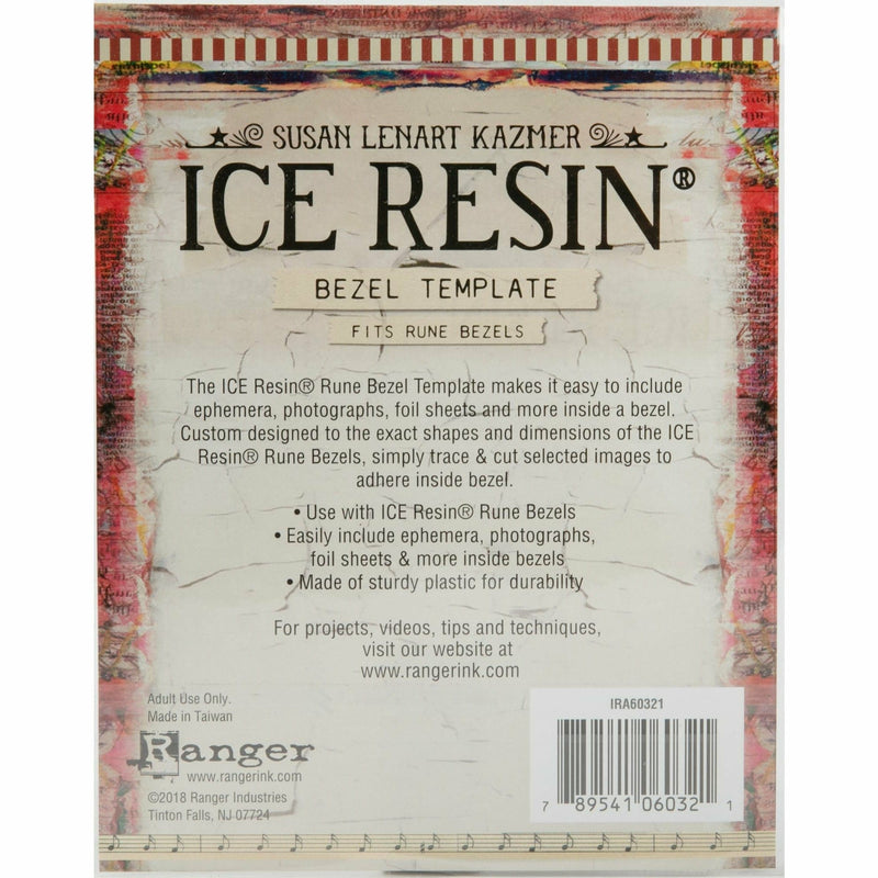 Gray Ice Resin Rune Bezel Template Resin Jewelry Making
