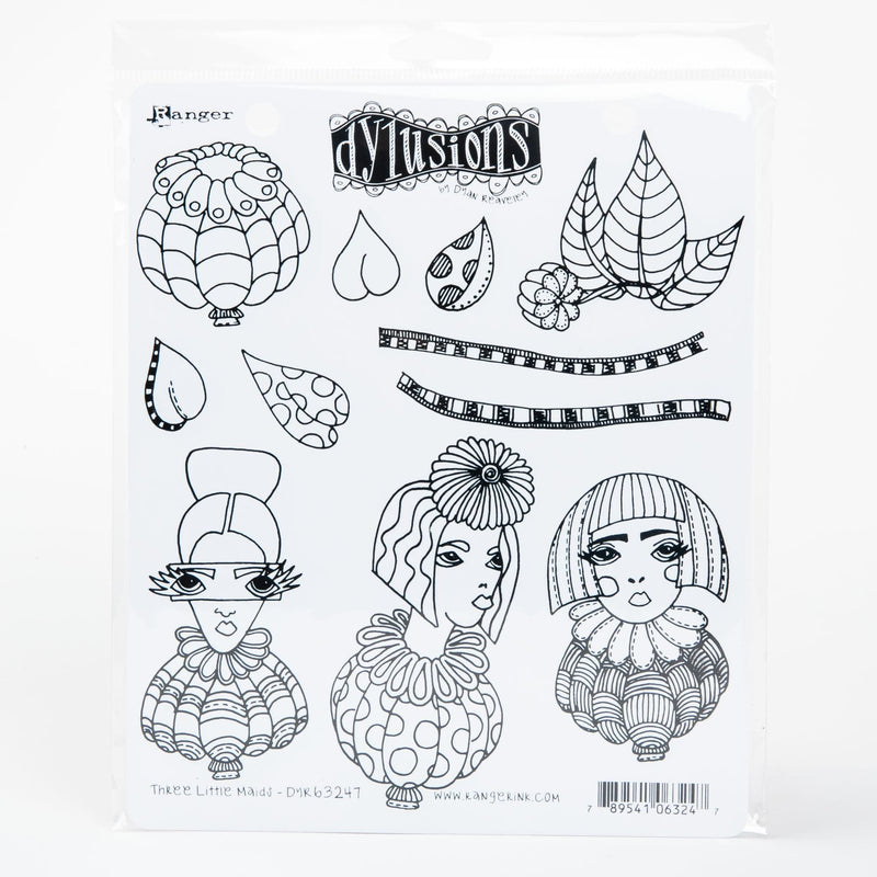 White Smoke Dyan Reaveley's Dylusions Cling Stamp Collections 21x17.5cm - Three Little Mermaids Stamp Pads