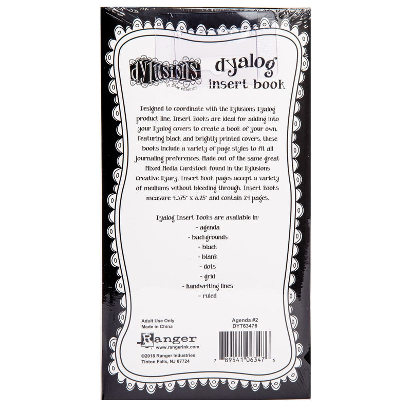 White Smoke Dyan Reaveley's Dylusions Dyalog Insert Book 11x21cm - Agenda