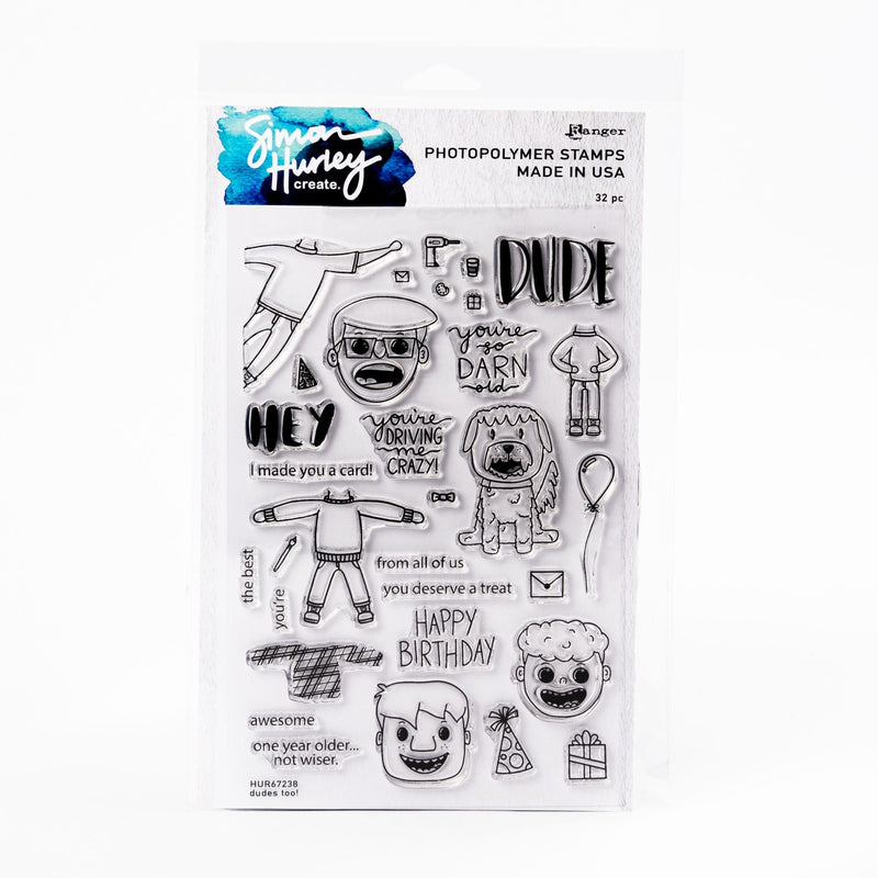 Gray Simon Hurley create. Cling Stamps 15x22.5cm

Dudes Too! Stamp Pads