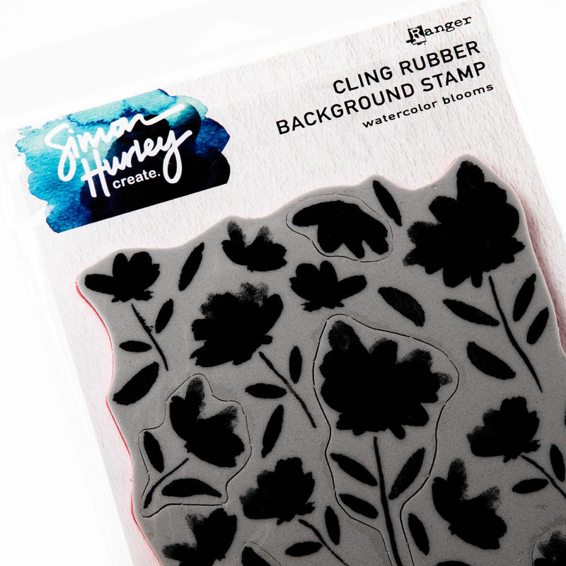 Black Simon Hurley create. Cling Stamps 6"X6"

Watercolor Blooms Stamp Pads