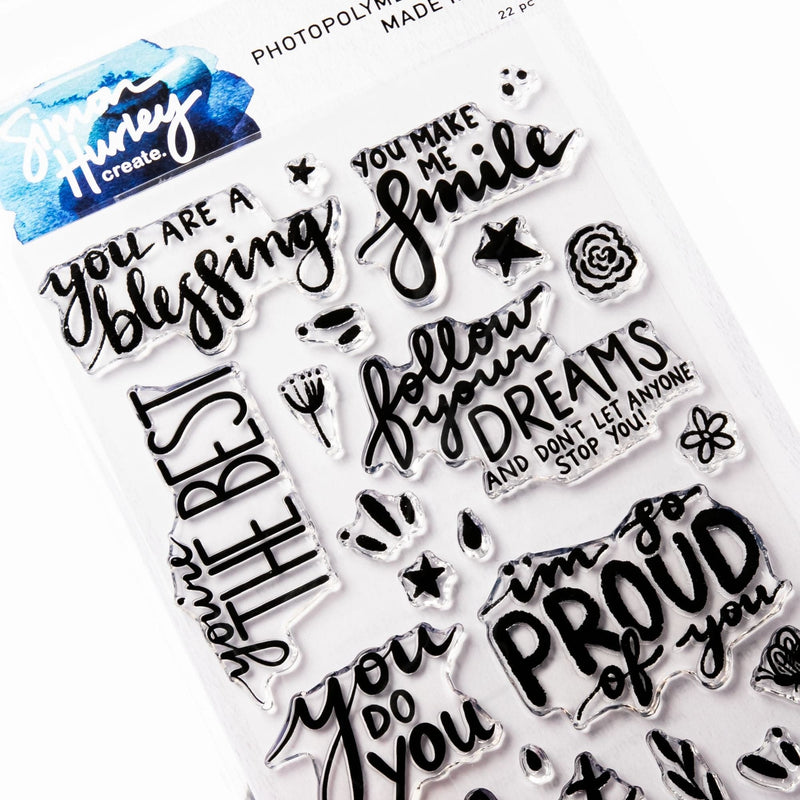 Lavender Simon Hurley create. Cling Stamps 15x22.5cm

Encouraging Words Stamp Pads