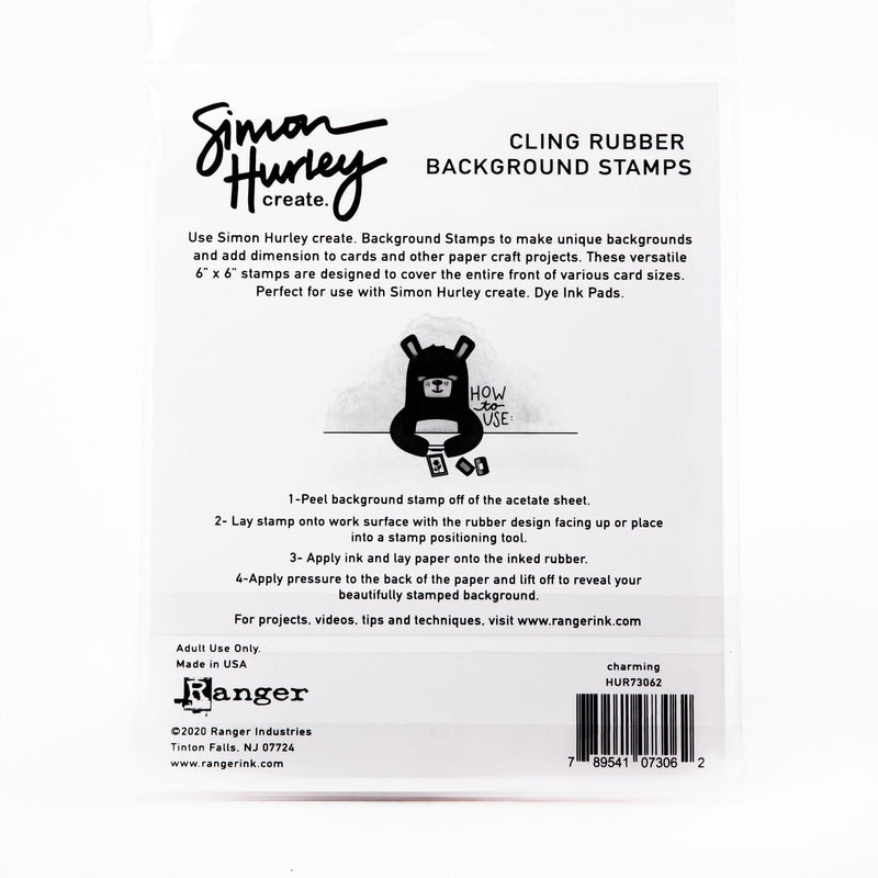 White Smoke Simon Hurley create. Cling Stamps 6"X6"

Charming Stamp Pads