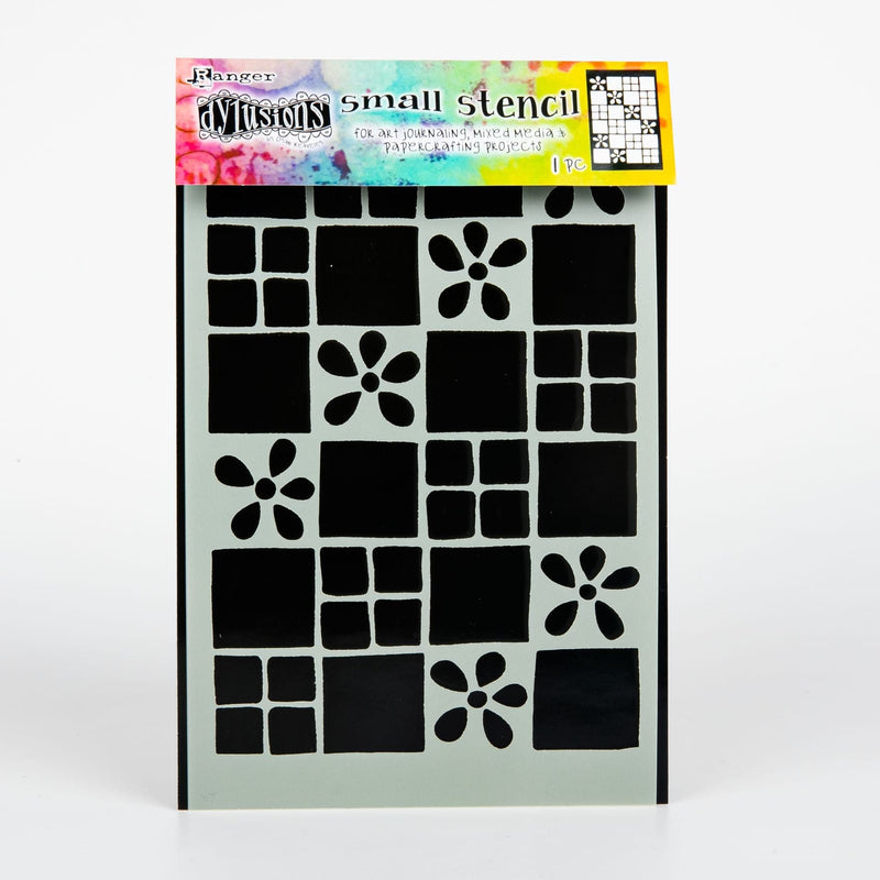 Black Dyan Reaveley's Dylusions Stencils 12.5x20cm - Square Dance Stencils and Templates