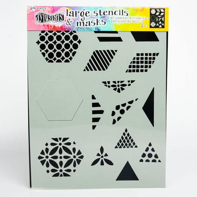 Gray Dyan Reaveley's Dylusions Stencils 22.5x30cm - 3.8cm Quilt Stencils and Templates