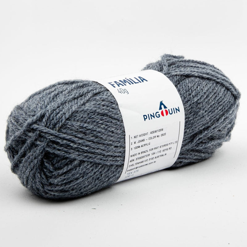 Dark Slate Gray Denim Grey - Family  Yarn 40 Grams 106 Metres Knitting and Crochet Yarn