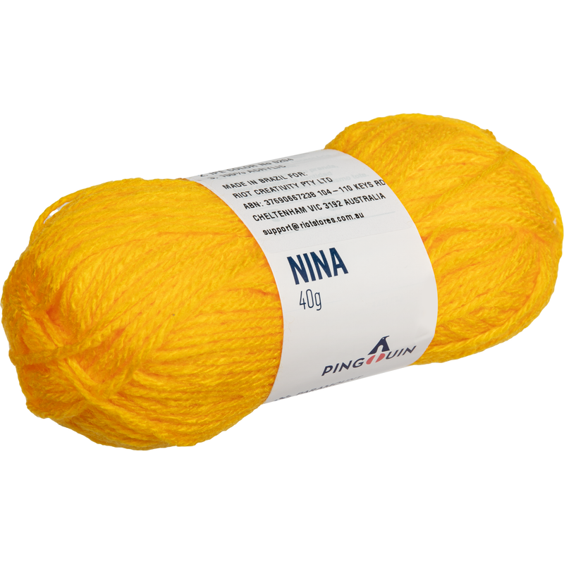Goldenrod Pingouin Nina 100% Acrylic Yarn 40g Ball 106m-Ip Knitting and Crochet Yarn