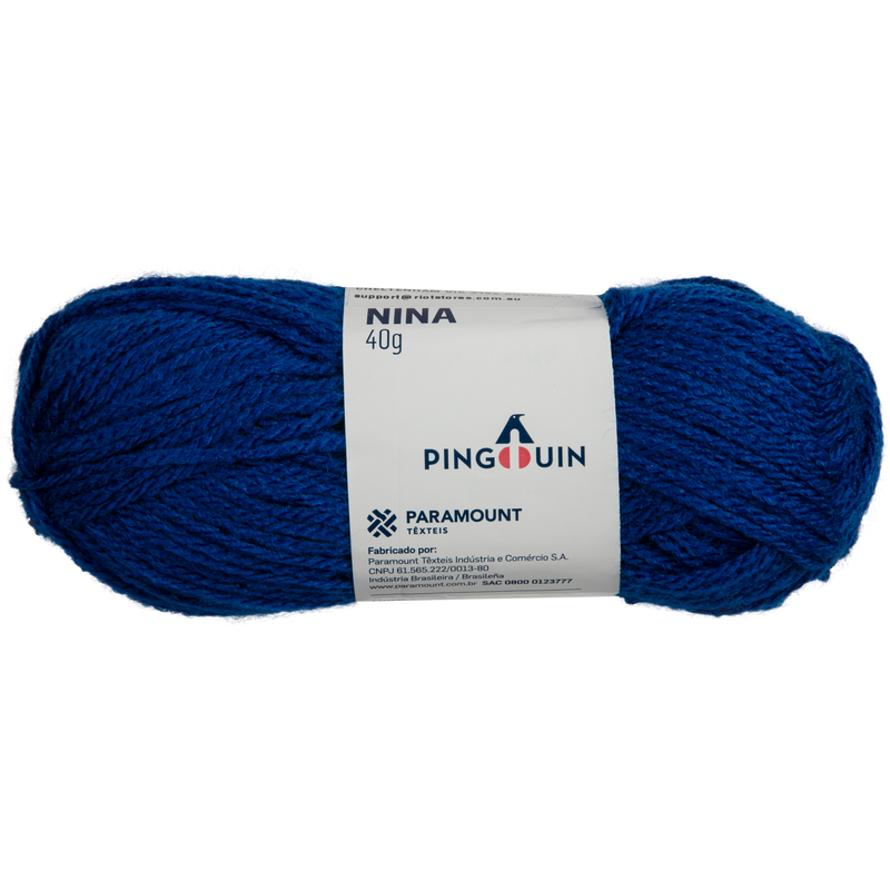 Midnight Blue Pingouin Nina 100% Acrylic Yarn 40g Ball 106m-Royal Knitting and Crochet Yarn