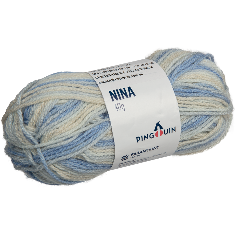 Gray Pingouin Nina 100% Acrylic Yarn 40g Ball 106m-Dream Mix Knitting and Crochet Yarn