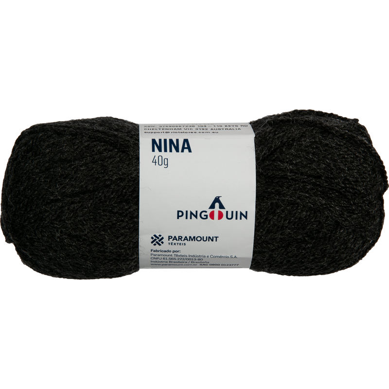 Black Pingouin Nina 100% Acrylic Yarn 40g Ball 106-M.Nix Knitting and Crochet Yarn