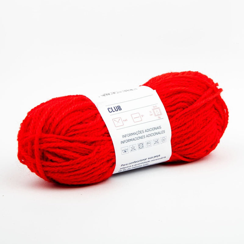 Red Club 40 Yarn-Red, 40 Grams, 107 Metres Knitting and Crochet Yarn