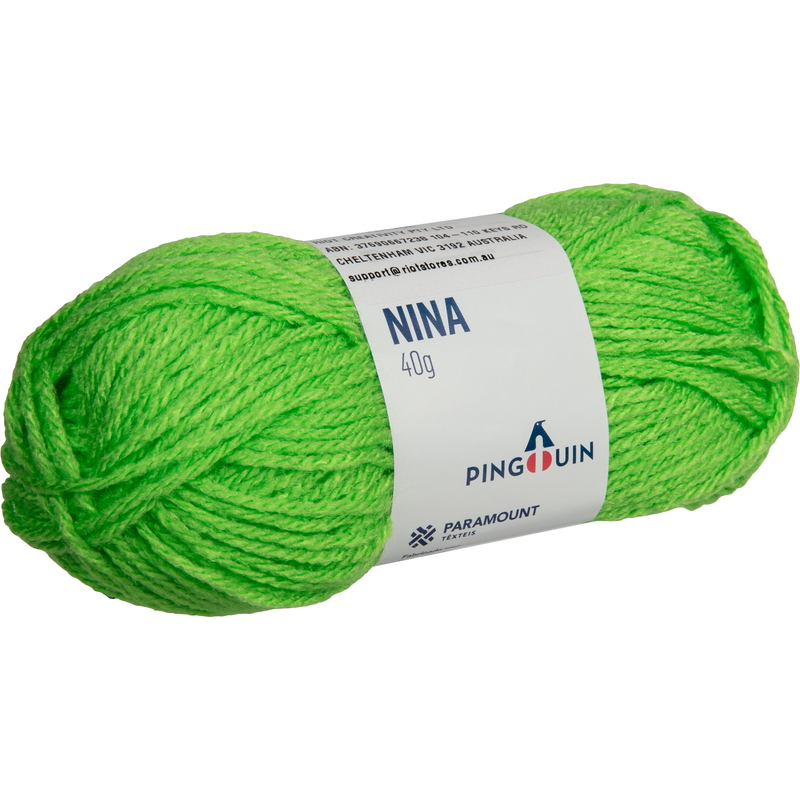 Olive Drab Pingouin Nina 100% Acrylic Yarn 40g Ball 106m-Sport Green Knitting and Crochet Yarn